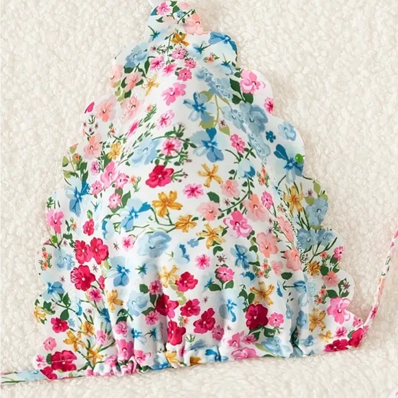 NEW 2 pc bathing suit SZ M triangle top with bottoms that tie on the side - Picture 3 of 5